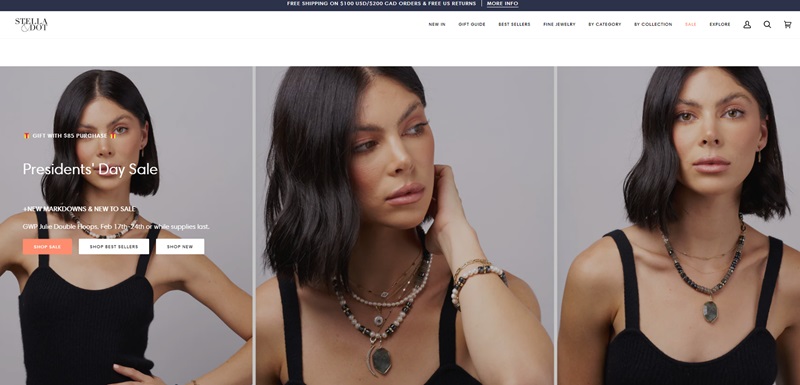 Stella And Dot Jewelry Store Website
