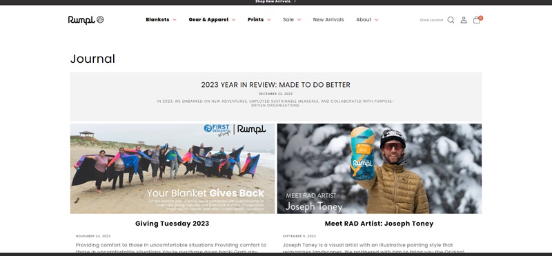 The Go Rumpl Adventure Blog Built On The Shopify Platform