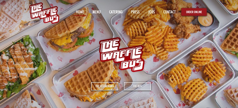 The Waffle House Bus Food Truck Website Homepage