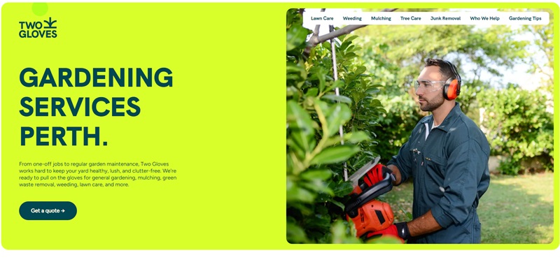 Two Gloves Gardening Website