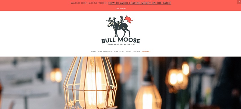 advisor website example of Bull Moose Retirement