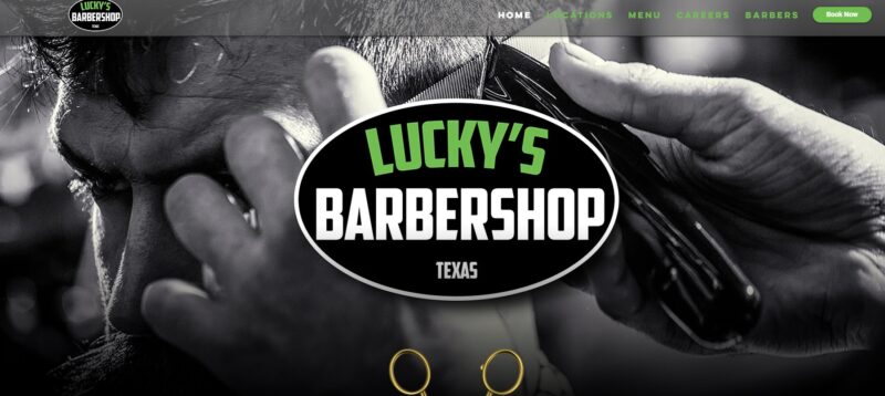 lucks barbershop website example