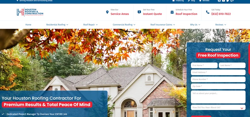 roofing website example for inspiration