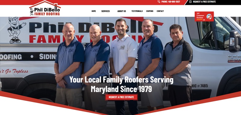 roofing homepage for an example
