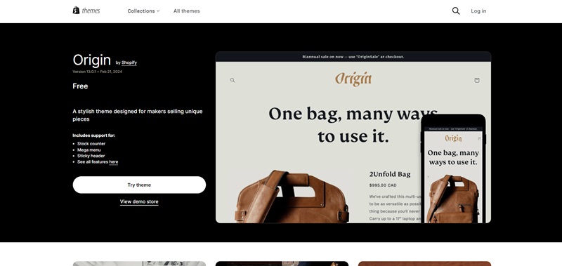 One of the best free shopify themes