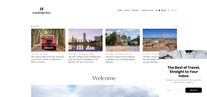 Travel Blog Built With Squarespace