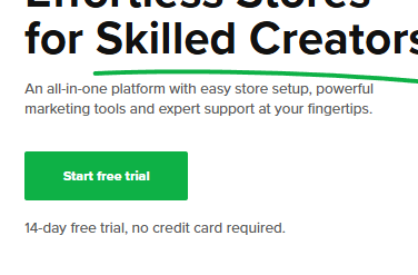 getting started with sellfy free trial