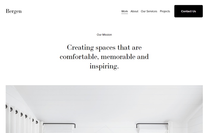 Bergen Squarespace template