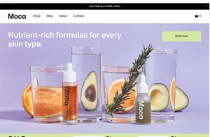 Maca Squarespace template
