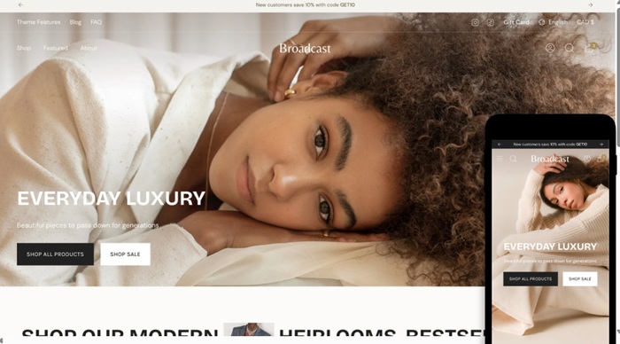 Broadcast Shopify Theme