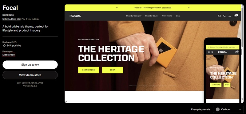 Focal Shopify Theme 