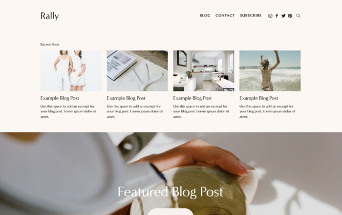 Rally Squarespace Template