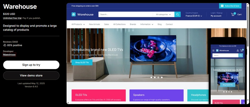 Warehouse Shopify Theme